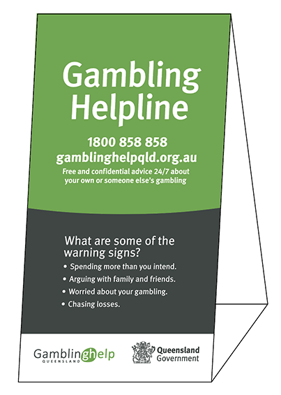 Picture of Gambling harm table tent card