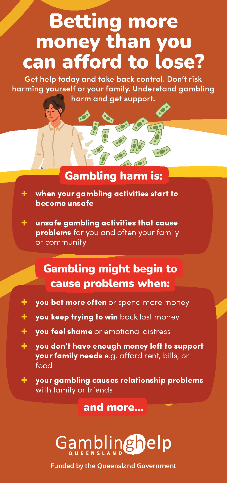 Front cover of Betting more than you can afford brochure