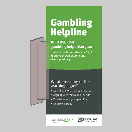Picture of Gambling harm shelf talker and adhesive clip