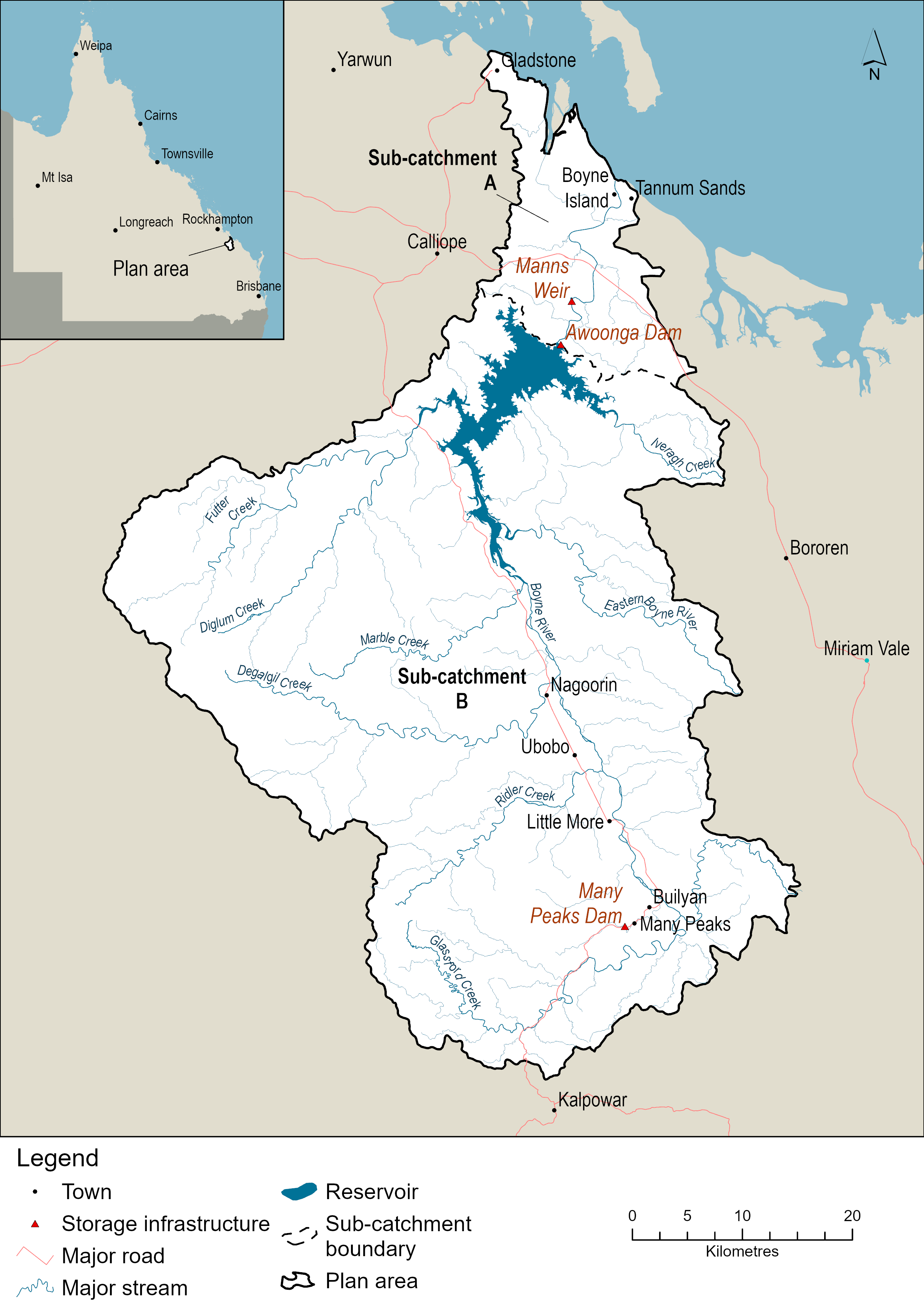 Boyne River Basin water plan area map