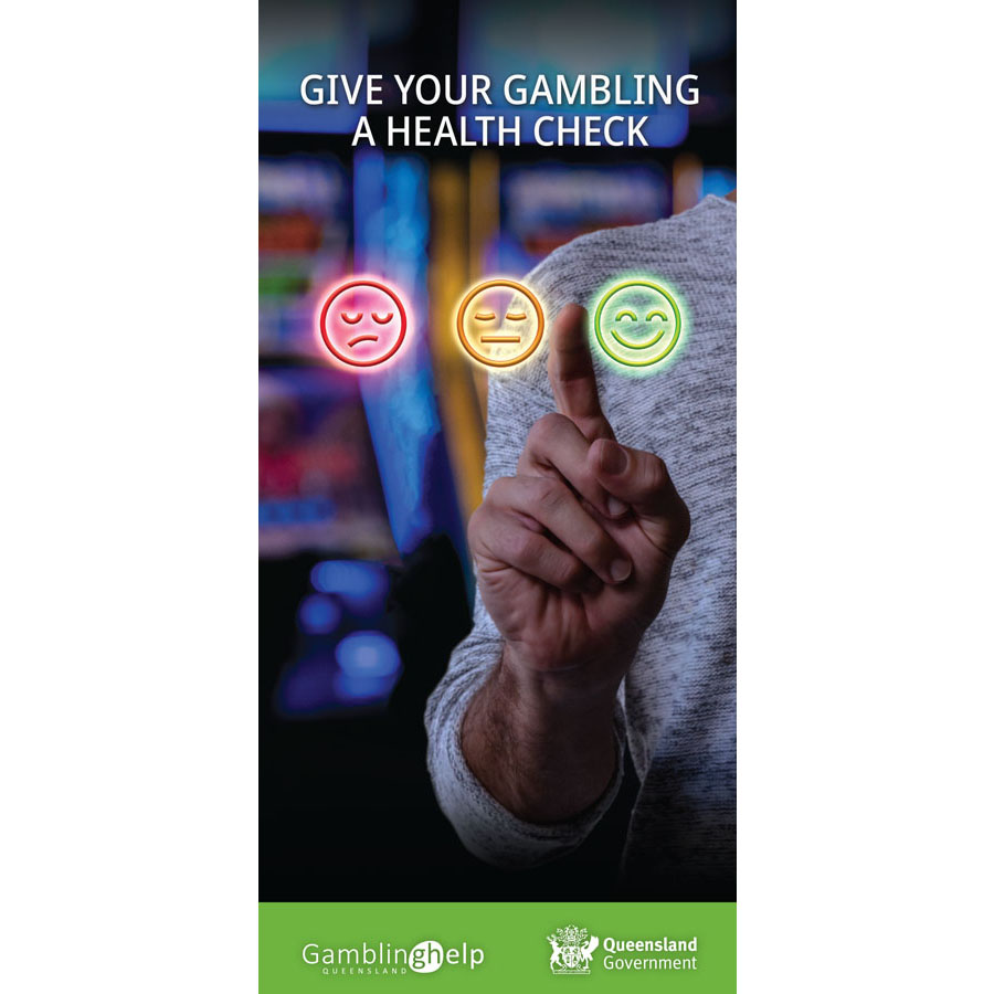 Front cover of English translation - Give your gambling a health check brochure
