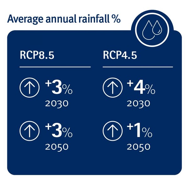 Figure showing Georgina and Diamantina average annual rainfall trends