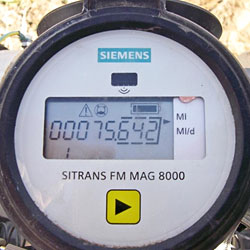 Dial of the Siemens MAG 8000 Water Meter