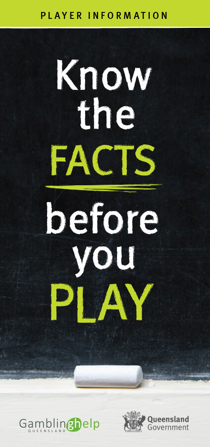 Front face of Know the facts before you play brochure