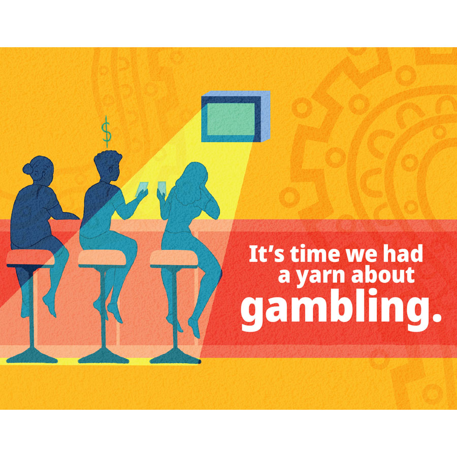 Picture of Let's start yarning about gambling postcard