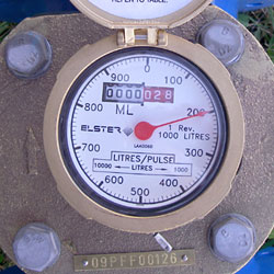 Dial of the Elster R2000 Water Meter 150 - 300mm