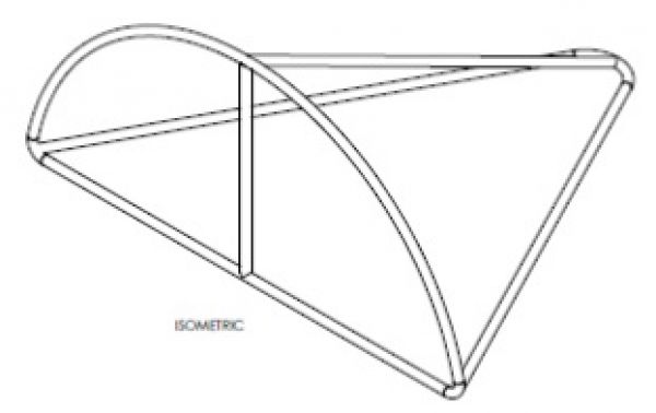 Diagram of a fisheye bycatch reduction devic
