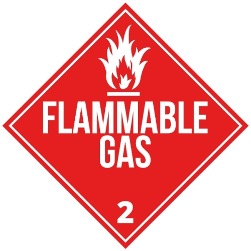 An example of a dangerous goods placard