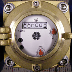 Dial of the Elster R1000 Water Meter 50mm - 125mm