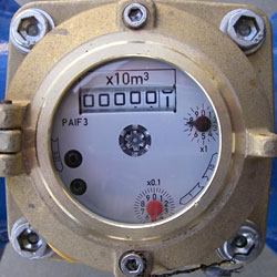 Dial of the Elster R1000 Water Meter 150