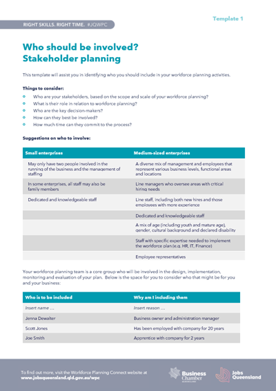 Thumbnail of stakeholder planning template