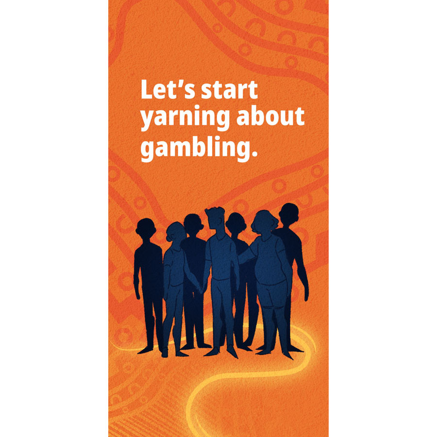 Front face of Let's start yarning about gambling brochure