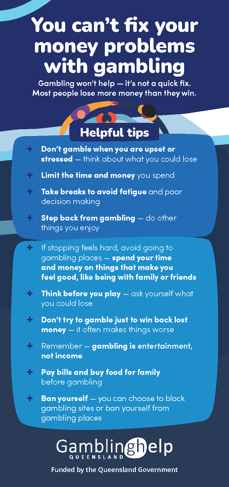 Front cover of You can't fix your money problems with gambling brochure
