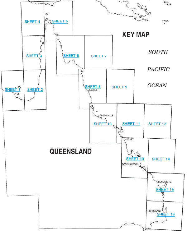 Map of commercial fishing areas in Queensland.